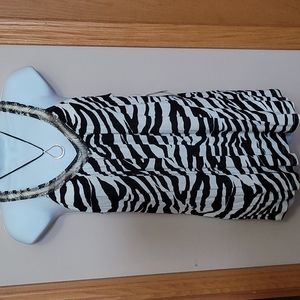 INC zebra print top